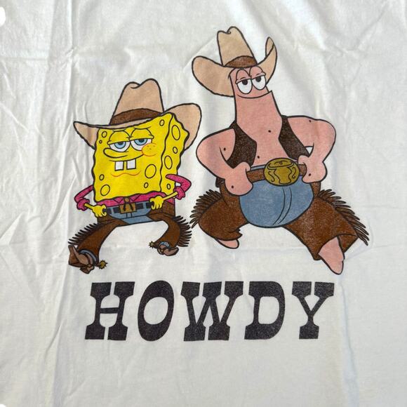 Nickelodeon SpongeBob SquarePants and Patrick Star Howdy Graphic T-Shirt - XL - Picture 2 of 9